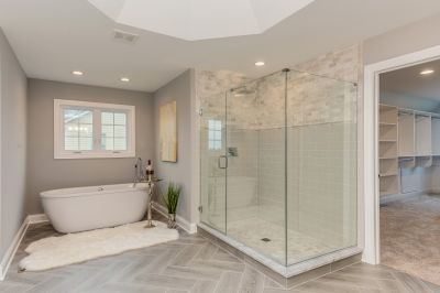 Glass Shower with Frameless Doors